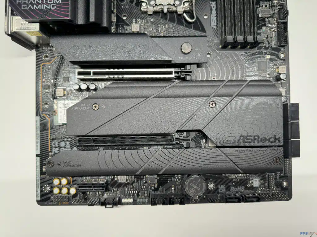ASRock Phantom Gaming Z790 RIPTIDE WIFI bottom of board