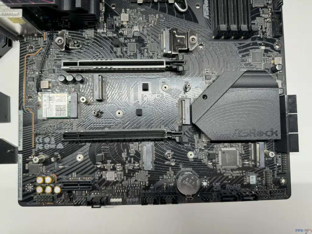 ASRock Phantom Gaming Z790 RIPTIDE WIFI bottom exposed close up