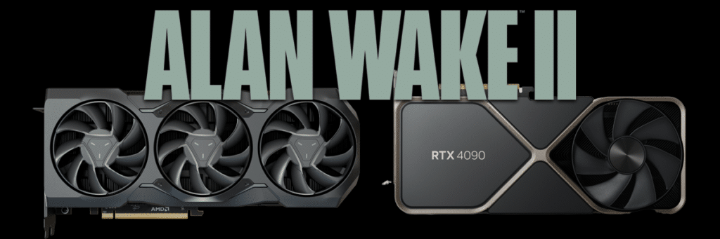 Alan Wake II with Radeon RX 7900 XTX and GeForce RTX 4090 side by side banner