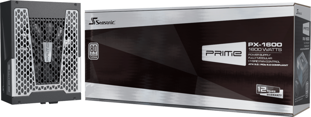 Seasonic PRIME PX-1600 ATX 3.0 1600W Platinum Power Supply and Box