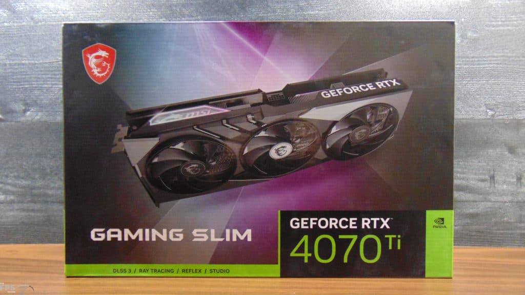 MSI GeForce RTX 4070 Ti GAMING SLIM 12G Video Card Box Front