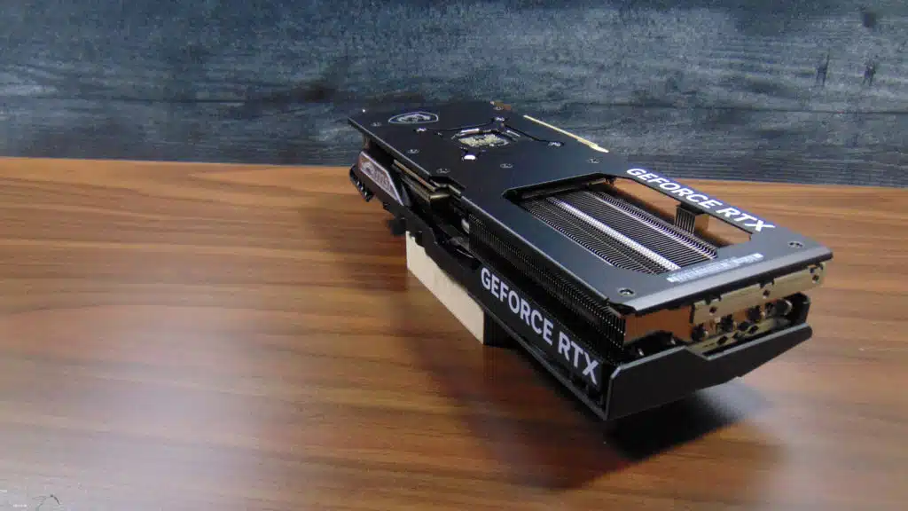 MSI GeForce RTX 4070 Ti GAMING SLIM 12G Video Card Bottom Angled View