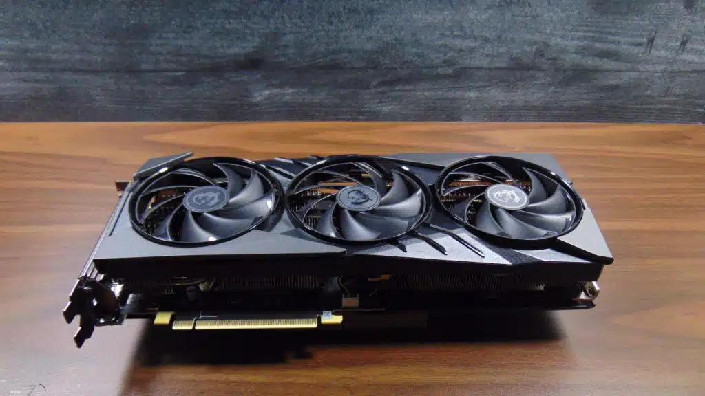 MSI GeForce RTX 4070 Ti GAMING SLIM 12G Video Card Top View