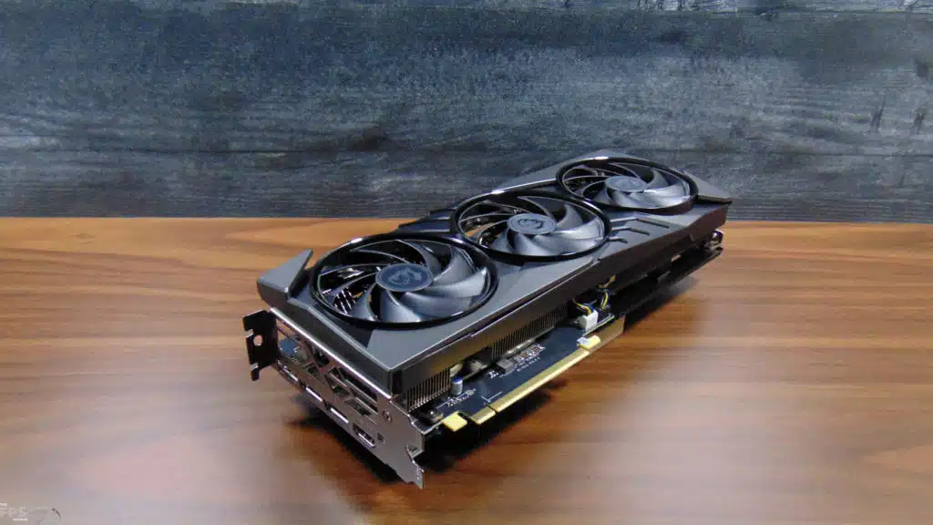 MSI GeForce RTX 4070 Ti GAMING SLIM 12G Video Card Top Angled View