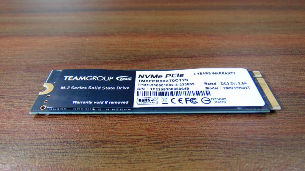 TEAMGROUP T-FORCE CARDEA A440 PRO 2TB PCIe Gen4 M.2 NVMe SSD Back of SSD