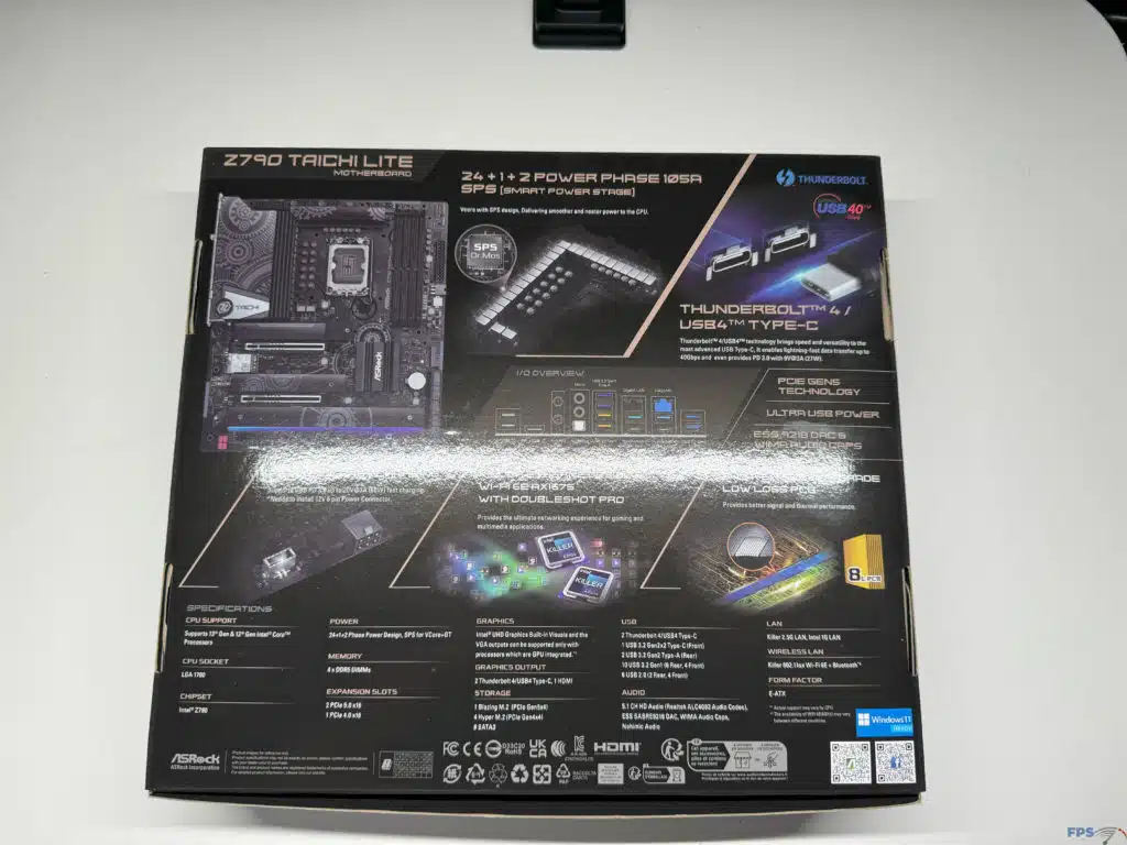 Motherboard box rear