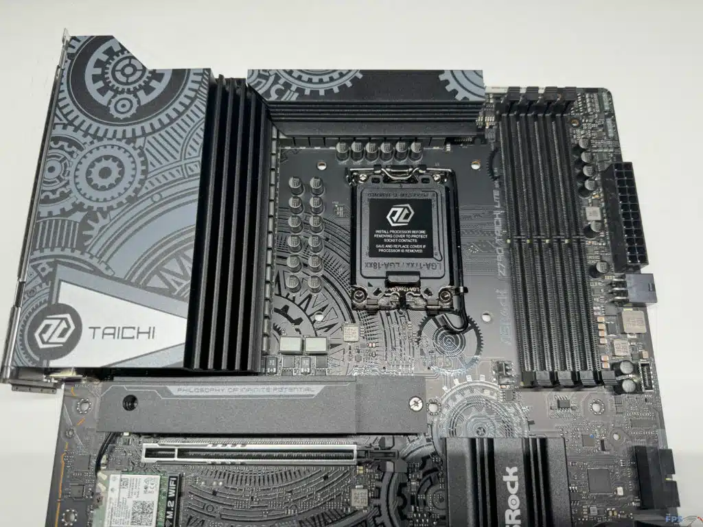 Top half of motherboard