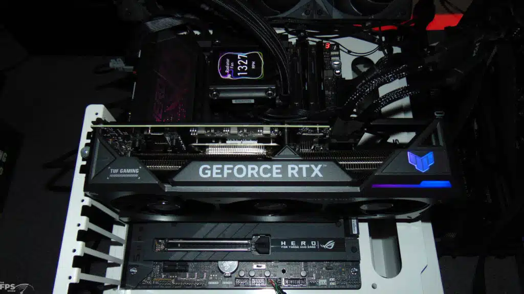 ASUS TUF Gaming GeForce RTX 4070 Ti SUPER Installed in Computer with RGB