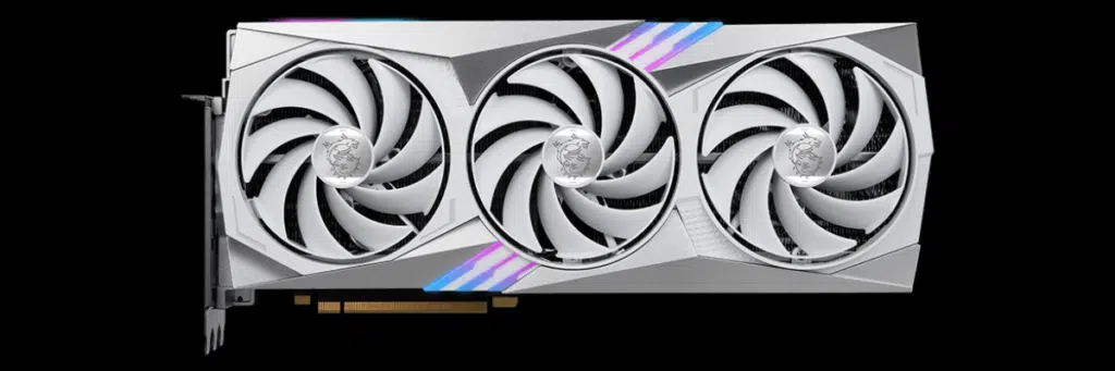 MSI GeForce RTX 4070 Ti SUPER GAMING X TRIO WHITE Video Card Front View