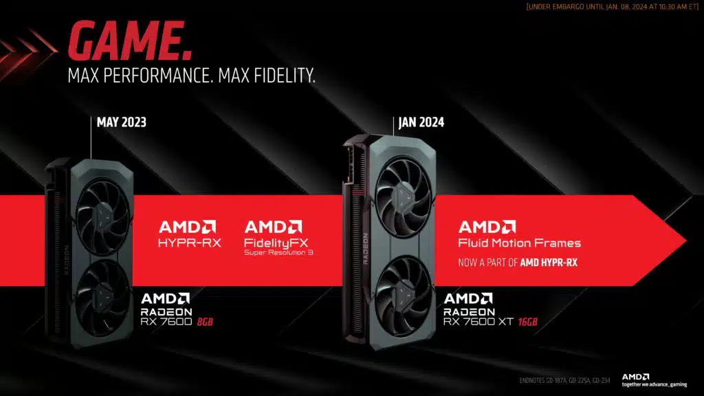 AMD Radeon RX 7600 XT Press Deck