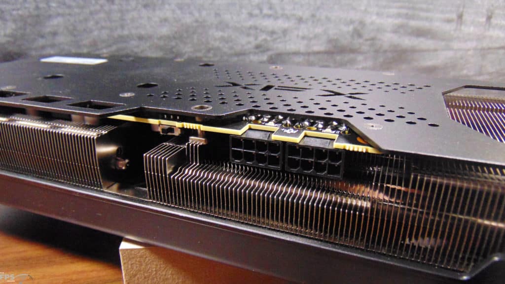 XFX Speedster QICK 309 Radeon RX 7600 XT Black Edition Video Card Power and BIOS Switch