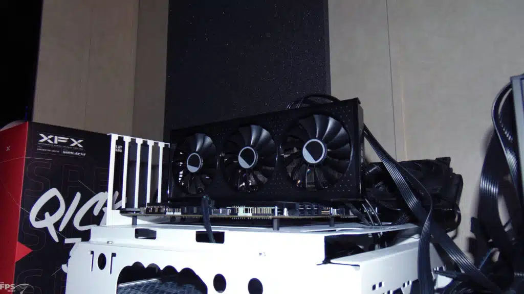 XFX Speedster QICK 309 Radeon RX 7600 XT Black Edition Video Card Installed in Computer