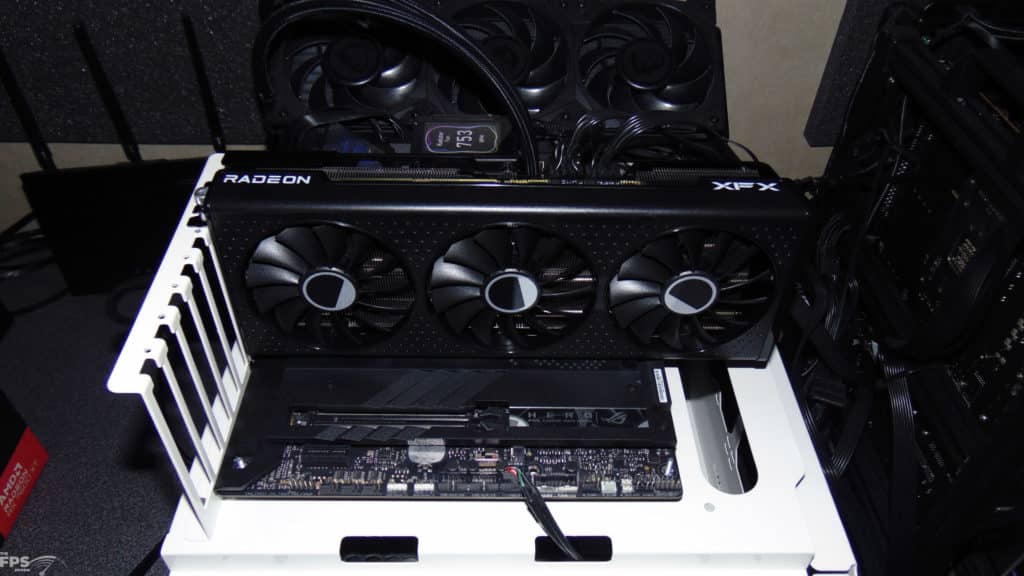 XFX Speedster QICK 309 Radeon RX 7600 XT Black Edition Video Card Installed in Computer
