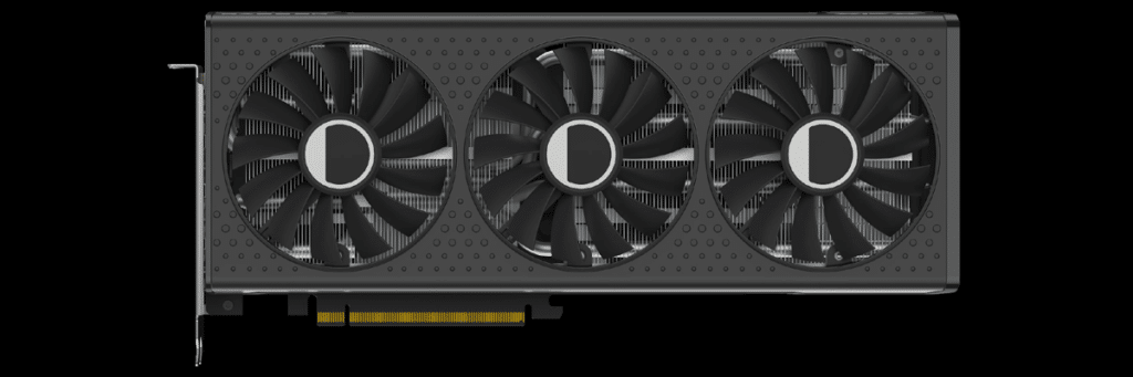 XFX Speedster QICK 309 Radeon RX 7600 XT Black Edition Video Card Front View