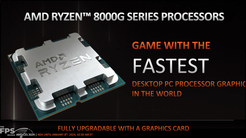 AMD Ryzen 8000G APU Series Press Presentation