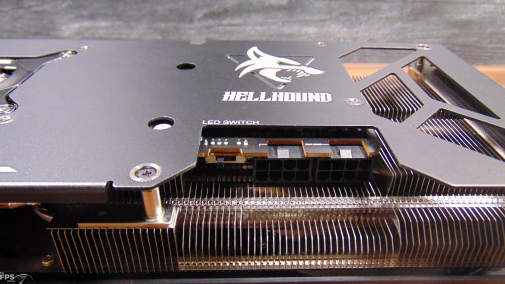 PowerColor Hellhound Radeon RX 7900 GRE LED Switch and Power Connectors