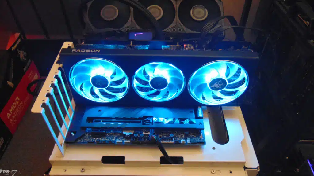 PowerColor Hellhound Radeon RX 7900 GRE in Computer with ice blue RGB