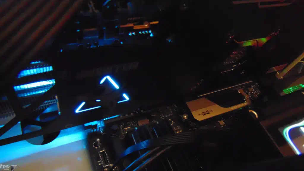 PowerColor Hellhound Radeon RX 7900 GRE in Computer with ice blue RGB