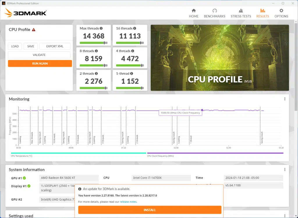 3DMark CPU Test