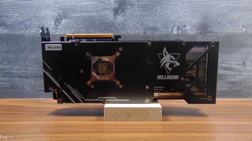 PowerColor Hellhound Radeon RX 7900 GRE Back View Standing Up