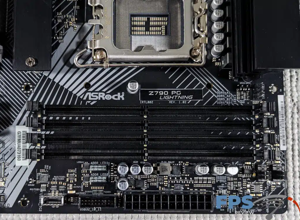 ASROCK Z790 PG LIGHTNING DIMM slots.