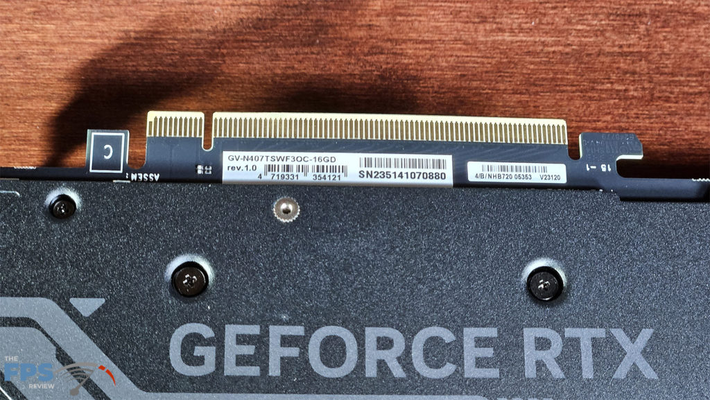 GIGABYTE GeForce RTX 4070 Ti SUPER WINDFORCE OC 16GB: serial