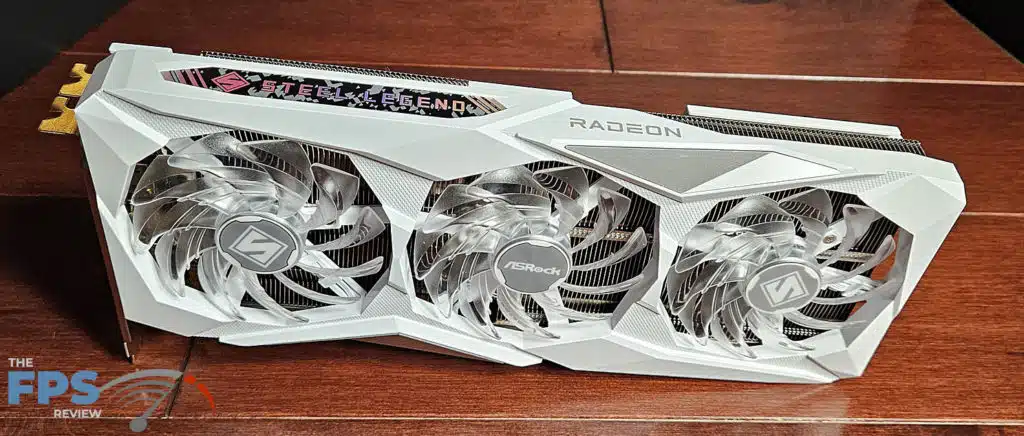 ASRock Radeon RX 7600 XT Steel Legend 16GB standing view