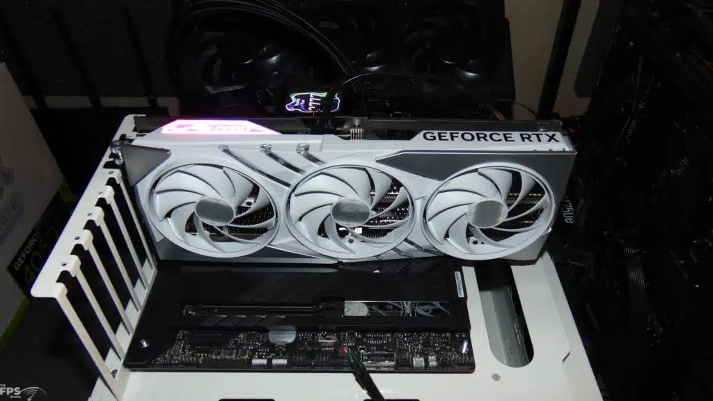 MSI GeForce RTX 4060 Ti GAMING X SLIM WHITE 16G In System with RGB