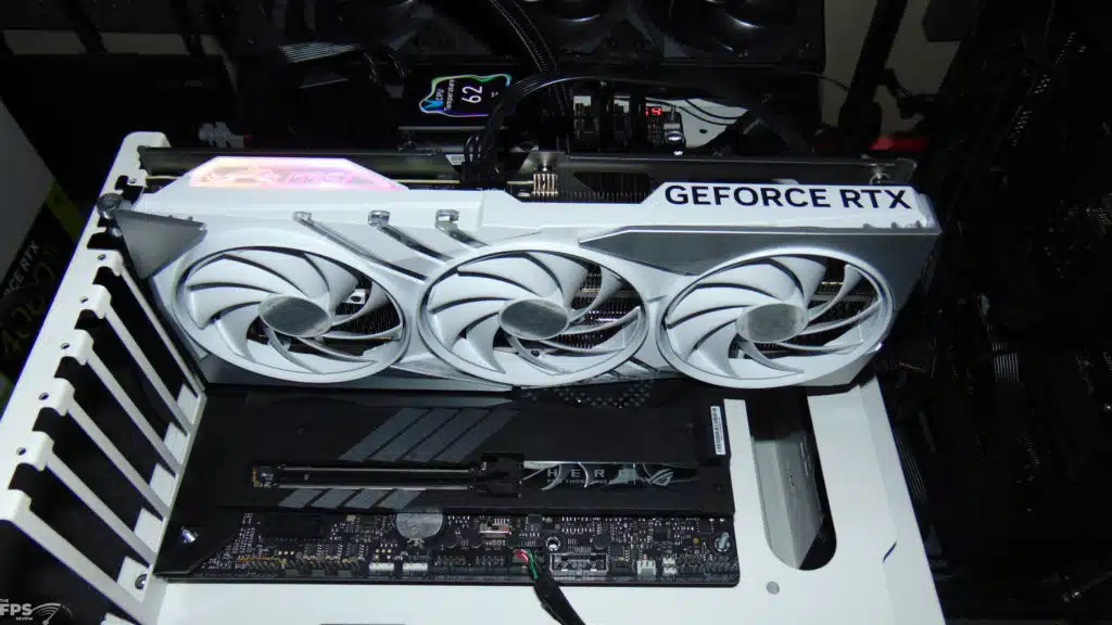 MSI GeForce RTX 4060 Ti GAMING X SLIM WHITE 16G In System with RGB