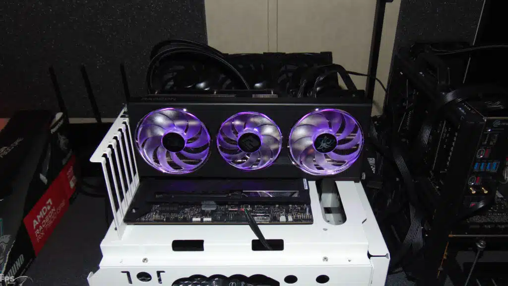 PowerColor Hellhound Radeon RX 7900 GRE in Computer with amethyst purple RGB