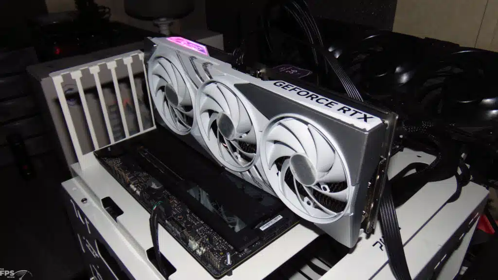 MSI GeForce RTX 4060 Ti GAMING X SLIM WHITE 16G In System with RGB