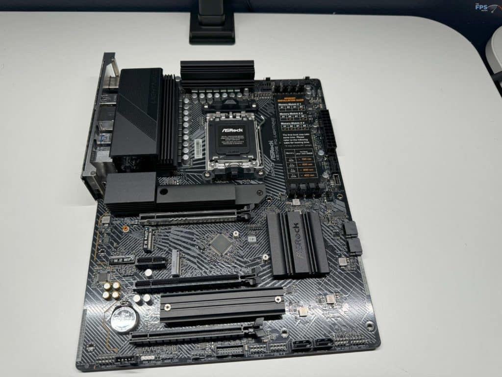 Front of motherboard