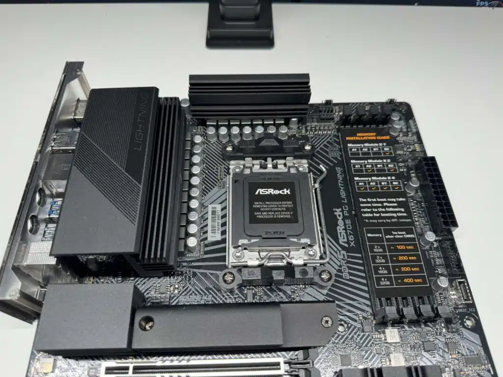 Top of motherboard