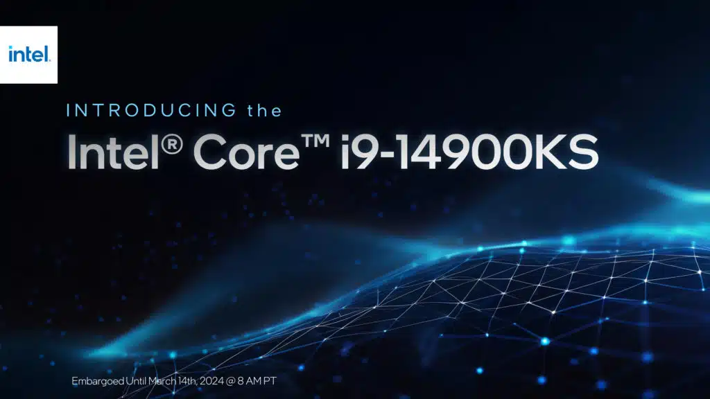 Intel Core 14th Gen i9-14900KS Launches: 6.2GHz Desktop Processor Press Release Presentation