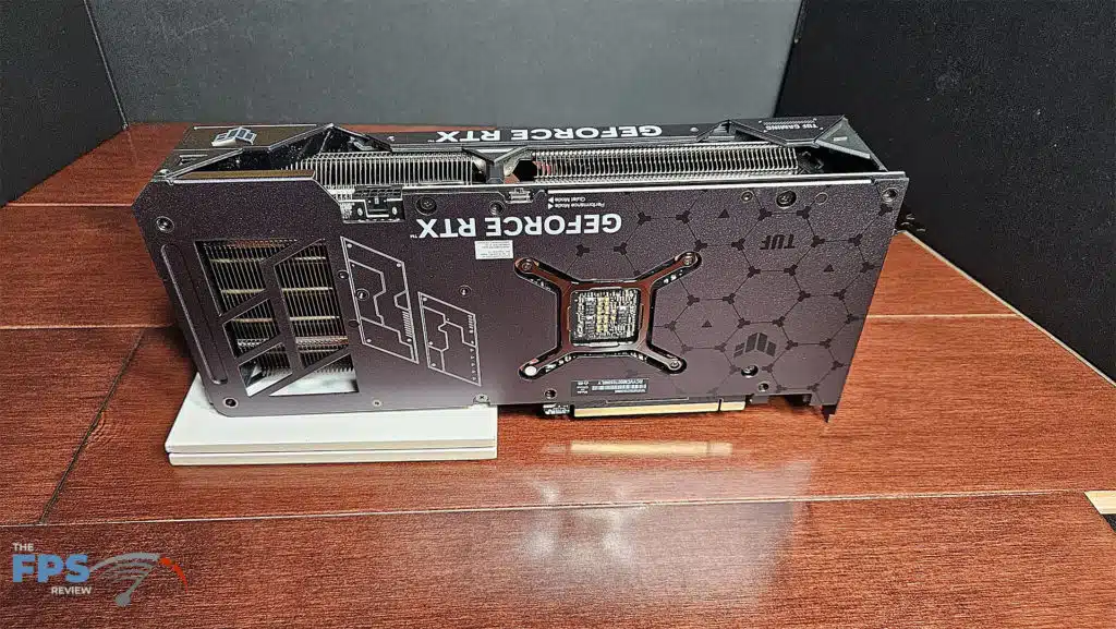 ASUS TUF Gaming GeForce RTX 4070 SUPER OC Edition:  standing backplate