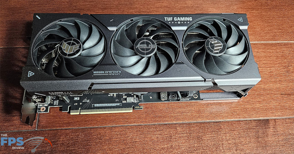 ASUS TUF Gaming GeForce RTX 4070 SUPER OC Edition:  top view