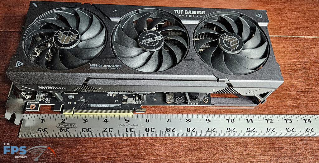 ASUS TUF Gaming GeForce RTX 4070 SUPER OC Edition:  card measured