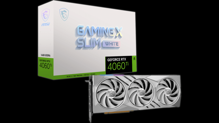 MSI GeForce RTX 4060 Ti GAMING X SLIM WHITE 16G Video Card and Box