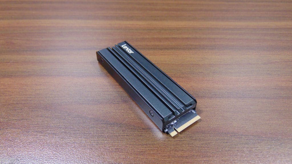 Lexar NM790 with Heatsink 2TB PCIe Gen4 M.2 NVMe SSD Top View Angled