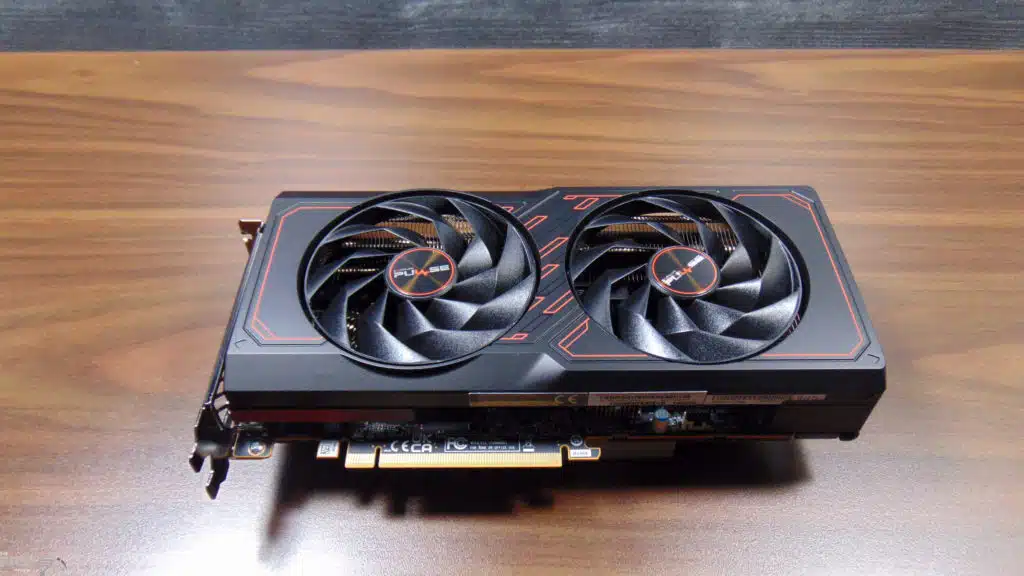 SAPPHIRE PULSE Radeon RX 7600 XT 16GB Top View