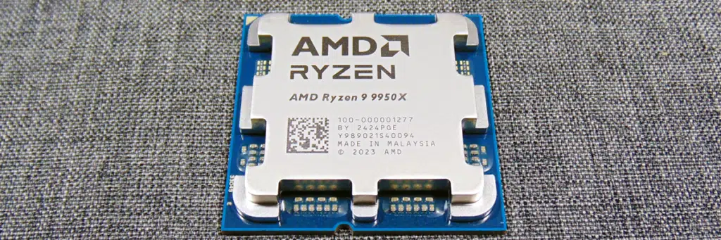 AMD Ryzen 9950X CPU Top Angled View