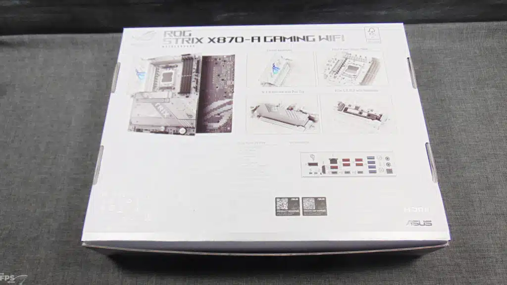 ASUS ROG STRIX X870-A GAMING WiFi Motherboard Box Back