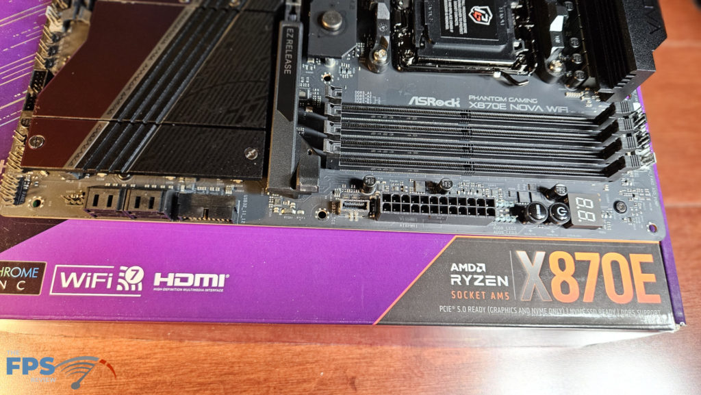 ASRock Phantom Gaming X870E NOVA WiFi motherboard: board-right