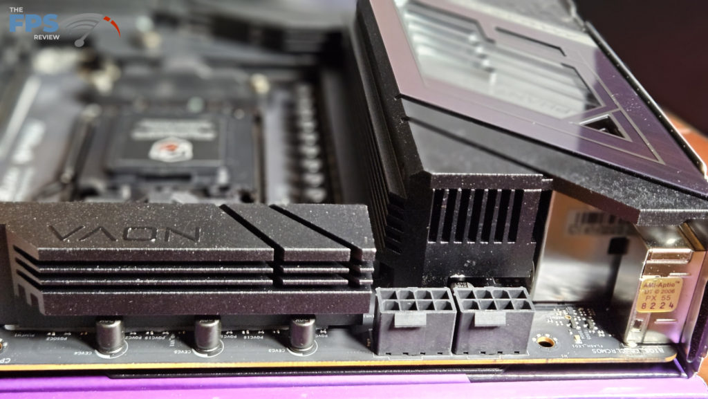 ASRock Phantom Gaming X870E NOVA WiFi motherboard: VRM heatsink