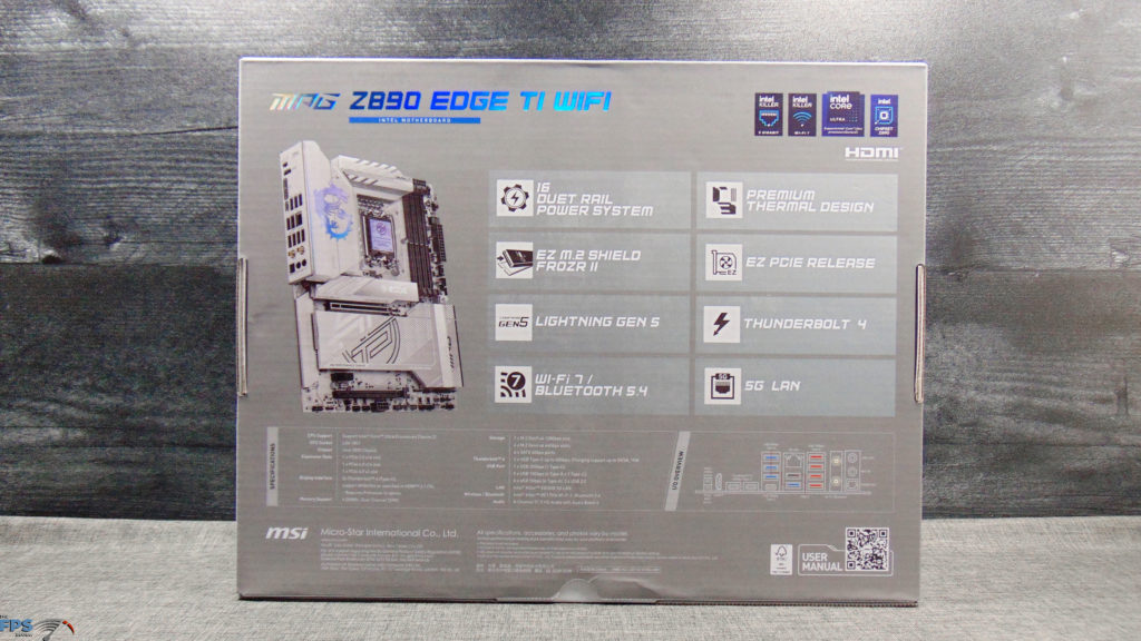 MSI MPG Z890 EDGE TI WIFI Box Back