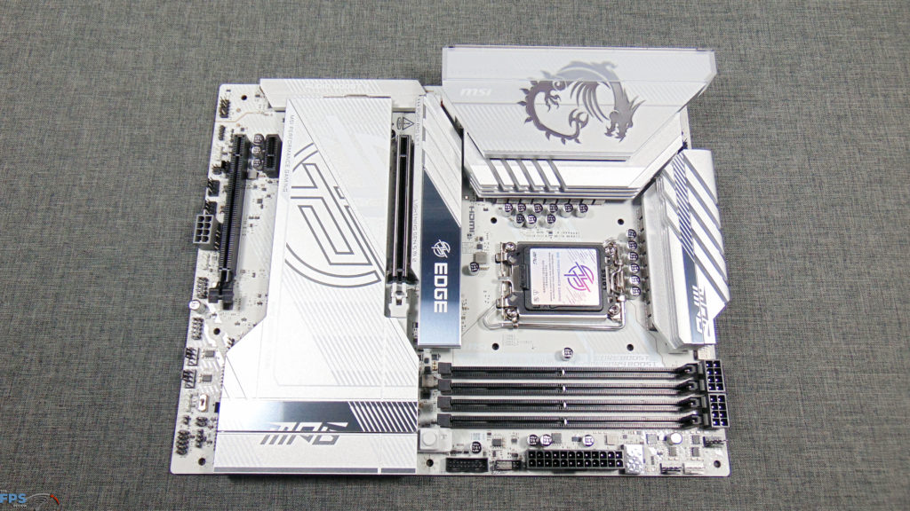 MSI MPG Z890 EDGE TI WIFI Top Down Angled View