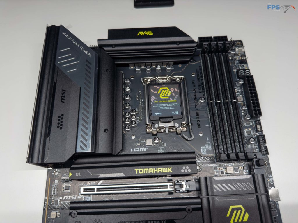 Top half of motherboard