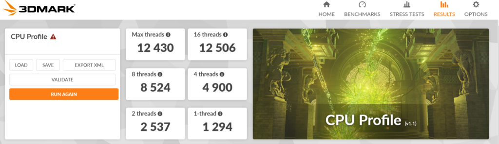 MSI MAG B860 TOMAHAWK WiFi : 3DMark CPU profile