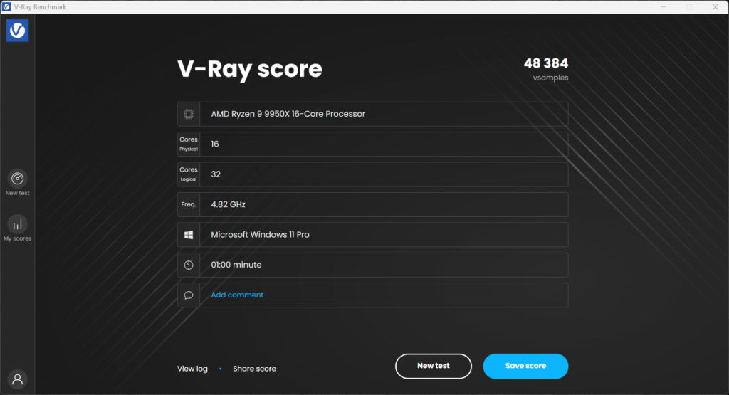 GIGABYTE B850 AORUS ELITE WIFI7 V-RAY Screenshot