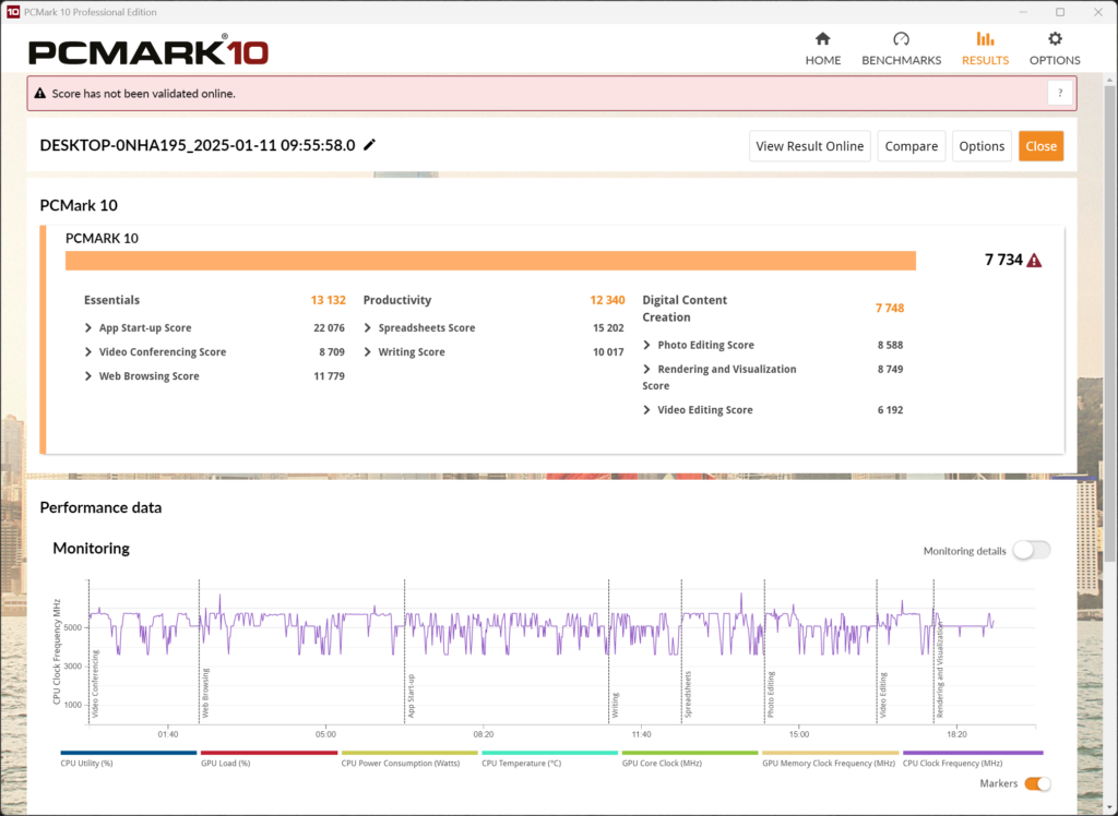 PCMark 10 Screenshot